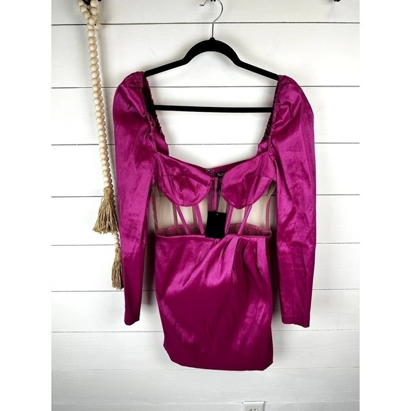 NWT NBD Talulla Mini Dress in Fuchsia sz M (minor flaw) - Picture 1 of 11